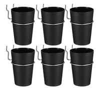 LABRIMP 6 Sets Pegboard Cups and Hooks Organizer Set for Storage and Organizing in Offices and Garages, Made of Sturdy Abs and Iron, Simple and Stylish Pegboard Accessories