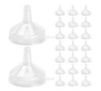 LABRIMP 60pcs Transparent Plastic Funnels for Kitchen Use Small Narrow Neck Design for Bottling Cooking Oil Perfume Essential Oils Lab Bottles and Sand Filling Wide Mouth for Mini Bottles
