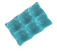 LABRIMP 6grids Ceramic Egg Holder Egg Storage Container for Kitchen Use Design