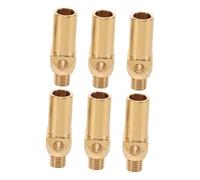 LABRIMP 6pcs Brass Propane Gas Jet Nozzles for Wok and Grill Gas Burners Replacement Parts Quick Connect Fitting for Hose and Lb Tanks