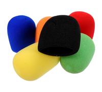 LABRIMP 6pcs Handheld Stage Microphone Sponge Windscreen Covers, Close Fit without Leakage, Protective Mic Covers for Stage Performance and News Interviews