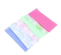 LABRIMP 6pcs Nylon Bath Scrubbing Towels Lightweight and Portable Body Mud Exfoliating Gloves for Camping Trips and Weekend Hotel Stays