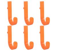 LABRIMP 6pcs Shed Storage Hooks J Hooks for Shed, Plastic, Orange, 13x8.5x2cm, for Outdoor Storage Solutions and Garden Tools