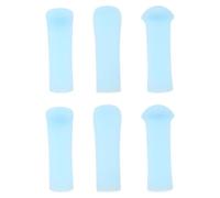 LABRIMP 6pcs Silicone Ear Wax Removal Replacement Tips for Adults Convenient Design Ear Wax Spoon Tips Blue Colour Mouth Cleaning