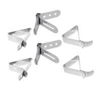LABRIMP 6pcs Stainless Steel Thermometer Clip Holder Set for Coffee and Milk Probes 304 Food-grade Metal Thermometer Clamp Dual Clip Design for Frothing and Temperature Measurement