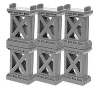LABRIMP 6pcs Train Pier Kids Kickstand Kids Toy Train Arca Rail Brio Train Set Wooden Train Track Wooden Train Bridge Pier Train Bridge Support Wooden Train Track Support Risers Child Toy