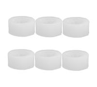 LABRIMP 6pcs Transparent Macaron Silicone Moulds Nonstick Baking Moulds for Cakes Candies Soap Making DIY Dessert Mold Multifunctional Candy Chocolate Jelly Wax Craft