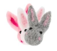 LABRIMP 6pcs Wool Felt Bunny Rabbit Brooches for Clothes Decoration, Cute Soft Easter Simulation Ornaments Adorable Interactive Fun, Versatile Wool Felt Animal Crafts for Bags
