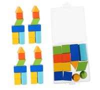LABRIMP 70pcs Geometric Solids Montessori Educational Geometry Teaching Tools for Preschool and Elementary Spatial Skills Development Creative Shapes Blocks