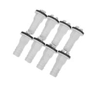 LABRIMP 8 Pcs Air Conditioner Drain Outlet Nozzle Hose Connector Straight Fitting with Leakproof Rubber Ring for Mini-split Window Ac Units Easy Installation Drain Hose Adapter