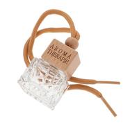 LABRIMP 8ml Hanging Car Perfume Bottle Glass Vial Pendant Stylish Wooden Cap Sl esign Easy Installation Leak Prevention Car Interior Accessory