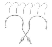 LABRIMP 8pcs Adjustable Metal Mannequin Hooks Heavy Duty Iron S Hooks for Hanging Half Body Busts and Clothing Displays Versatile Wardrobe and Retail Display Hangers Silver