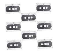 LABRIMP 8pcs Blank Cassette Tapes with Clear Cases for High-fidelity Audio Recording Portable DIY Retro Voice Recording for Teaching Music Speech and Party Messages