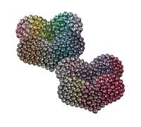 LABRIMP 8pcs Gradient Heart Hair Barrettes for Women Lightweight Metal Hairpins Wedding Party Bridal Snap Clips for Bangs Ponytail Styling