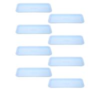 LABRIMP 8pcs Rectangular Plastic Plant Pot Tray for Gardening and Windowsills, Leakproof Protection with Effortless Cleaning, Water Catching Saucer for Flower Pots and Planters 15.7x5.9