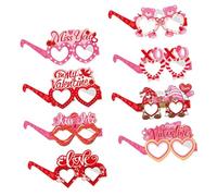 LABRIMP 8Pcs Valentine's Day Themed Party Glasses Funny Paper Eyeglasses Novelty Costume Props for Masquerade Carnival Lightweight Safe Decorative Eyewear