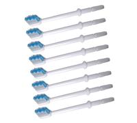 LABRIMP 8pcs White Replacement Brush Heads for Oral Irrigator Oral Irrigator Accessories Compatible with Water Dental Flossers Family Pack
