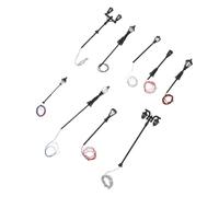 LABRIMP 9pcs Mini Vintage Street Lamps for Dollhouse Miniature Lights Realistic Tiny Lamps for Fairy Garden Crafts Compact Retro Design Mini Street Lights for Micro Landscape Decor