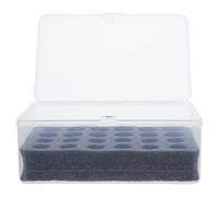 LABRIMP AA Battery Box with 24 Slots - Easy Battery Management with Liner - Plastic Portable Transparent Lithium Cell Organizer Case for Easy Access Efficient Sorting