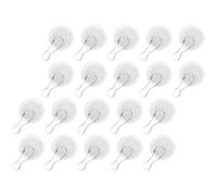 LABRIMP Adhesive Ceiling Hooks Heavy Duty Stainless Steel and Plastic Material Sticky Hooks 20pcs for Hanging Ropes and Balloons Suitable for Home and Outdoor Use