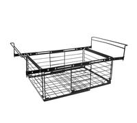 LABRIMP Adjustable Metal Mesh Hanging Basket for Chest Freezer Organizer Bin Black Single Unit Freezer Wire Shelf Storage Basket and Fridge Shelves