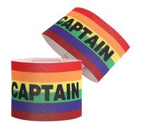 LABRIMP Adjustable Soccer Captain Armband with Flexibility for Different Arm Sizes 2pcs Wide Elastic Nylon Band Visible Leadership Symbol for Adults and Youths for Soccer Competitions