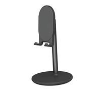 LABRIMP Alloy Phone Stand Holder Adjustable Angle for Desk Universal Metal Desktop Bracket for Tablets and Phones Sturdy Live Streaming Support in Silver