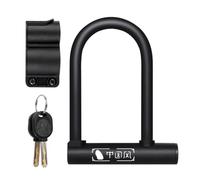 LABRIMP Anti-Theft and Cut-Resistant Zinc Alloy Body U Lock with Leverage-Resistant Carbon Steel Shackle Includes Quick-Release Installation Buckle Road Mountain Bike for Secure Cycling