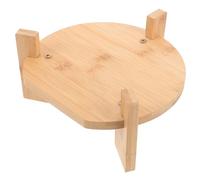 LABRIMP Bamboo Beverage Dispenser Stand with Stable Round Base Cold Kettle Rack Holder for Drink Dispensers and Water Jugs Small Floor Plant Holder for Home Use