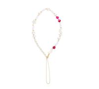 LABRIMP Beaded Phone Lanyard Pearl Polymer Moon Chain Lost Mobile Phone Strap for Easy Carrying for Office School Travel and Outdoor Use