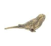 LABRIMP Bird Cabinet Knobs Antique Brass Drawer Pulls, Golden Brass, Wear-Resistant, Ornate Vintage Bird Shape, Mini Single Hole Handles for Kitchen and Wardrobe Furniture Decor