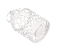 LABRIMP Bird Cage Design Iron Candle Holder Hollow-Out Hanging Lantern Candlestick Tabletop Decoration for Home Restaurant Party Wedding Centrepiece (White)