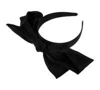 LABRIMP Black Big Bow Headband for Women Hair Accessories with Easy-to-wear Comfortable Cloth Design, Party and Birthday Hairband for Girls