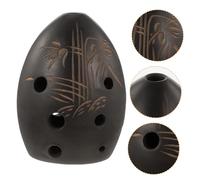 LABRIMP Black Ceramic 8-hole Ocarina Musical Instrument for Beginners Creative Ocarina for Kids Song Book Traditional Ethnic Wind Instrument