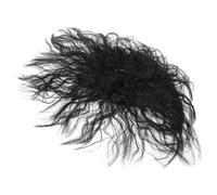 LABRIMP Black Short Curly Wavy Hair Toupee for Women, Breathable Fiber Hairpiece with Undetectable Integration, Seamless Clip-in Hair Topper for Daily Life and Travel