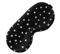 LABRIMP Blackout Sleeping Eye Mask for Teens and Adults Lightweight Contoured Fit Sleep Mask with Cute Star Print Portable Soft Satin Eye Cover for Travel Home and Office Nap