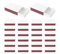 LABRIMP Blank Sliding Paper Matchstick Holder 50pcs White Match Boxes with Double-sided Striker for Fireplace and Wedding DIY Craft Storage Organizer