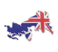 LABRIMP British Flag Car Emblem Badge 3d Aluminum Alloy Decal Sticker for Car Modifications and Decoration, Unique Flag Design with Stylish Appearance, Enhances Aesthetic Appeal
