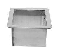 LABRIMP Built Stainless Steel Square Trash Chute Grommet Lid for Countertop Waste Bin Space-saving Swing Flap Cover for Kitchen Bathroom and Office Garbage Collection