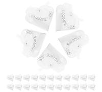 LABRIMP Candy Boxes Candy Box Set Heart Hollow 50pcs European Style Paper Material Holiday White Colour for Party and Entertaining Guests