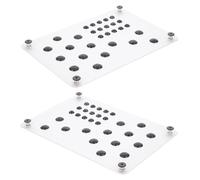 LABRIMP Car Footrest Pedal Pads 2Pcs Aluminum Alloy Sturdy Floor Mat Heel Protector for Driver Left Foot Rest Automotive Interior Accessories