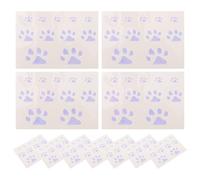 LABRIMP Cat Paw with Thermochromic Technology Water Transfer Printing 20pcs Temporary Tattoo Sticker Temperature Colour Change and Reusable Design, Minimalist Blue Cat Paw Makeup