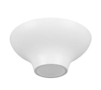 LABRIMP Ceramic Mini Moss Ball Pot for Succulent Plants round Shallow Design, White Modern Planter for Home and Living Room, Space Saving and Air Purification