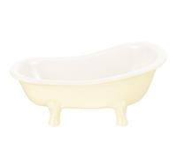 LABRIMP Ceramic Tub Shape Planter for Succulent and Small Bonsai, Indoor Flower Pot Desktop Plant Container for Office Desk, Cute and Decorative Mini Bathtub Flowerpot