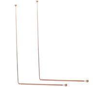 LABRIMP Copper Dowsing Rods 2Pcs for Water Treasure and Ghost Hunting Portable Divining Rods Golden Copper