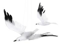 LABRIMP Creative Seagull Toy Hanging Ornament Made of Foam with Beautiful Design and Fine Workmanship, for Balcony and Christmas Tree Decor, Beach Home Decor and Seaside Decoration