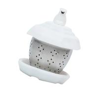 LABRIMP Creative Stainless Steel and Silicone Polar Bear Tea Infuser with Heat-Resistant Design Unique Floating Tea Filter to The Taste for Home and Kitchen Use