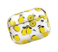 LABRIMP Cute Lemon PC Protective Case Resistant Scratch Earphone Cover with Cartoon Fruit Design for Women and Young
