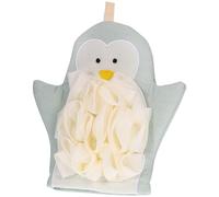 LABRIMP Cute Penguin Bath Mitt Exfoliating Shower Glove for Adults and, Double-Sided Thickened Blue Skin Scrubbing Mitt, Body Exfoliating Tool for Deep Cleaning and Smooth Skin