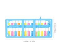 LABRIMP Digit Colorful Beads Abacus Arithmetic Tool for Smooth Edges Portable Plastic Counting Frame Educational Math Aid for Learning and Brain Development